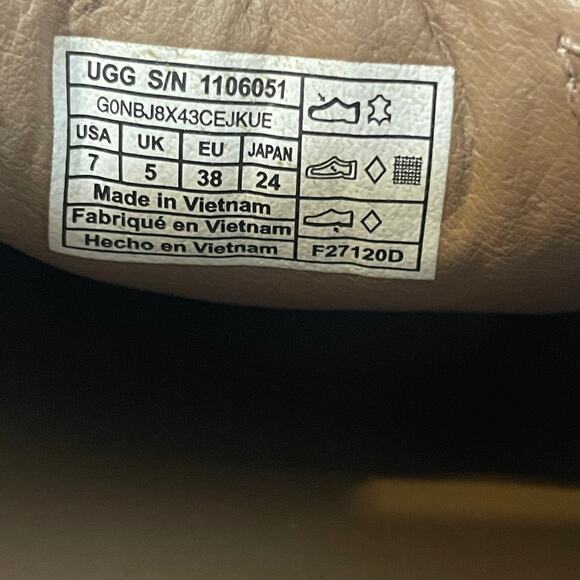 UGG Jass Platform Sneakers Leopard Cheetah Print Slip On Shoes Women's Size 7 - Picture 15 of 15